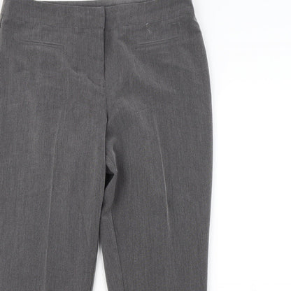 Womens UK Size 14 Mia Moda Regular Fit Dress Pants Grey Trousers