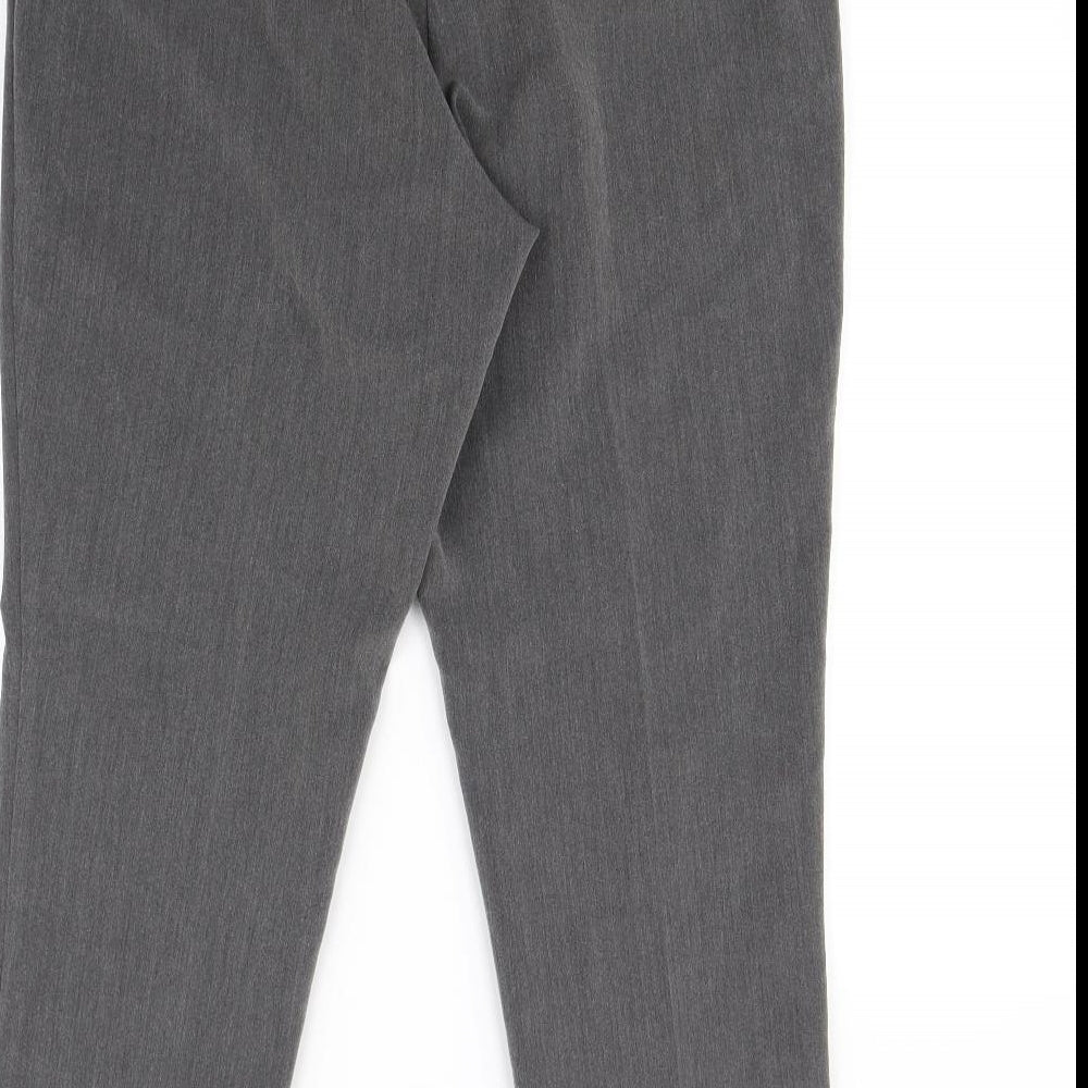 Womens UK Size 14 Mia Moda Regular Fit Dress Pants Grey Trousers