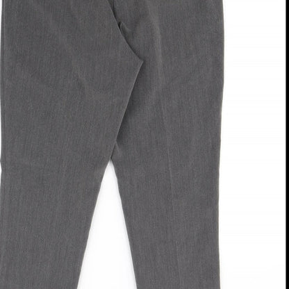 Womens UK Size 14 Mia Moda Regular Fit Dress Pants Grey Trousers