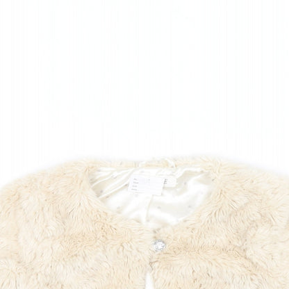 H&M Girls White   Jacket  Size 5-6 Years