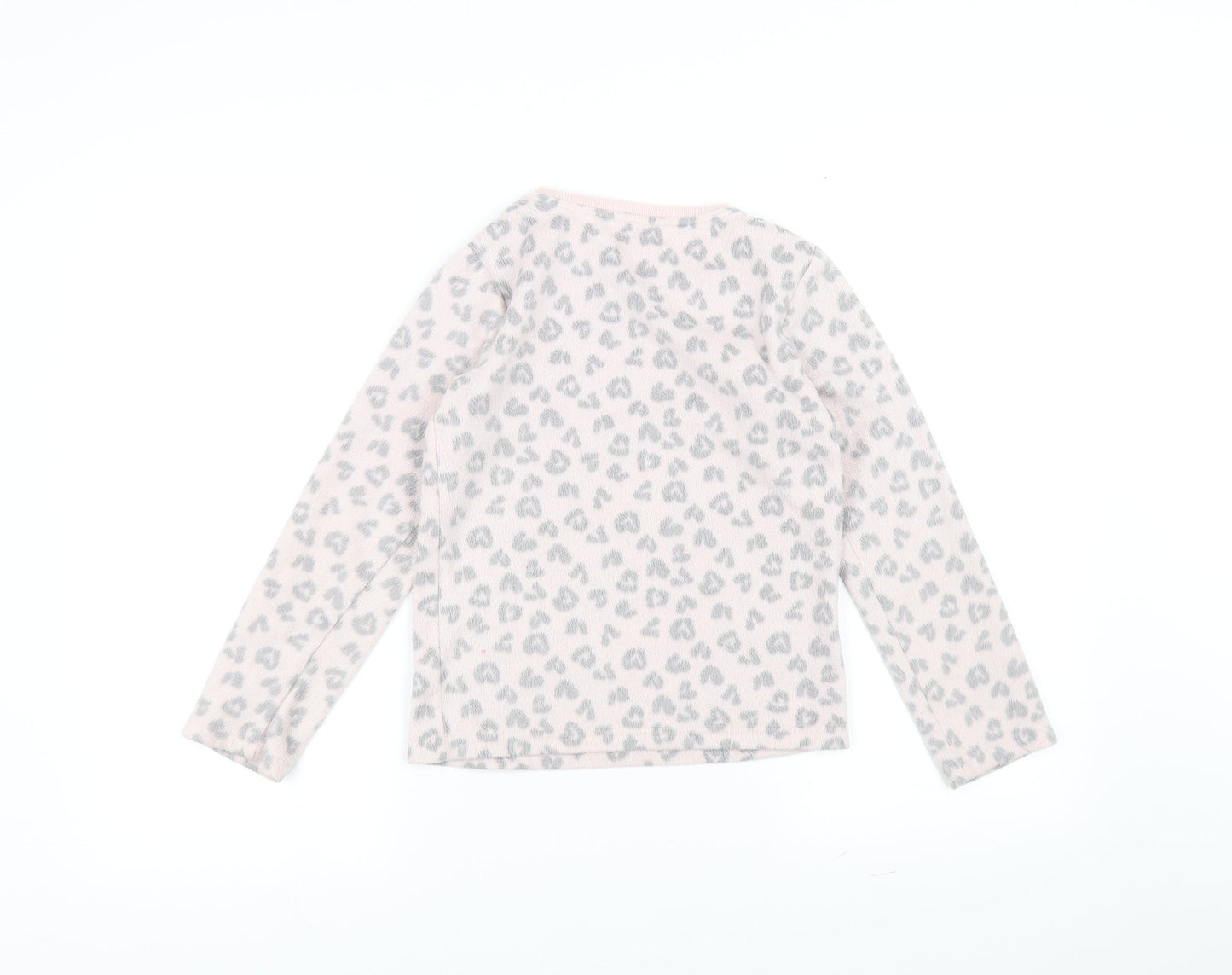 F&F Girls Pink Animal Print  Pullover Jumper Size 8-9 Years