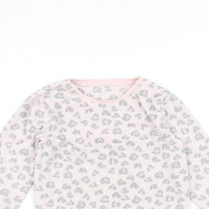 F&F Girls Pink Animal Print  Pullover Jumper Size 8-9 Years