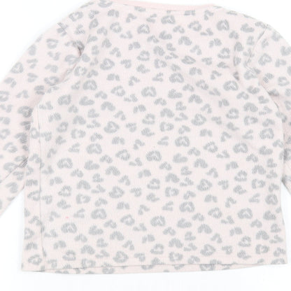 F&F Girls Pink Animal Print  Pullover Jumper Size 8-9 Years