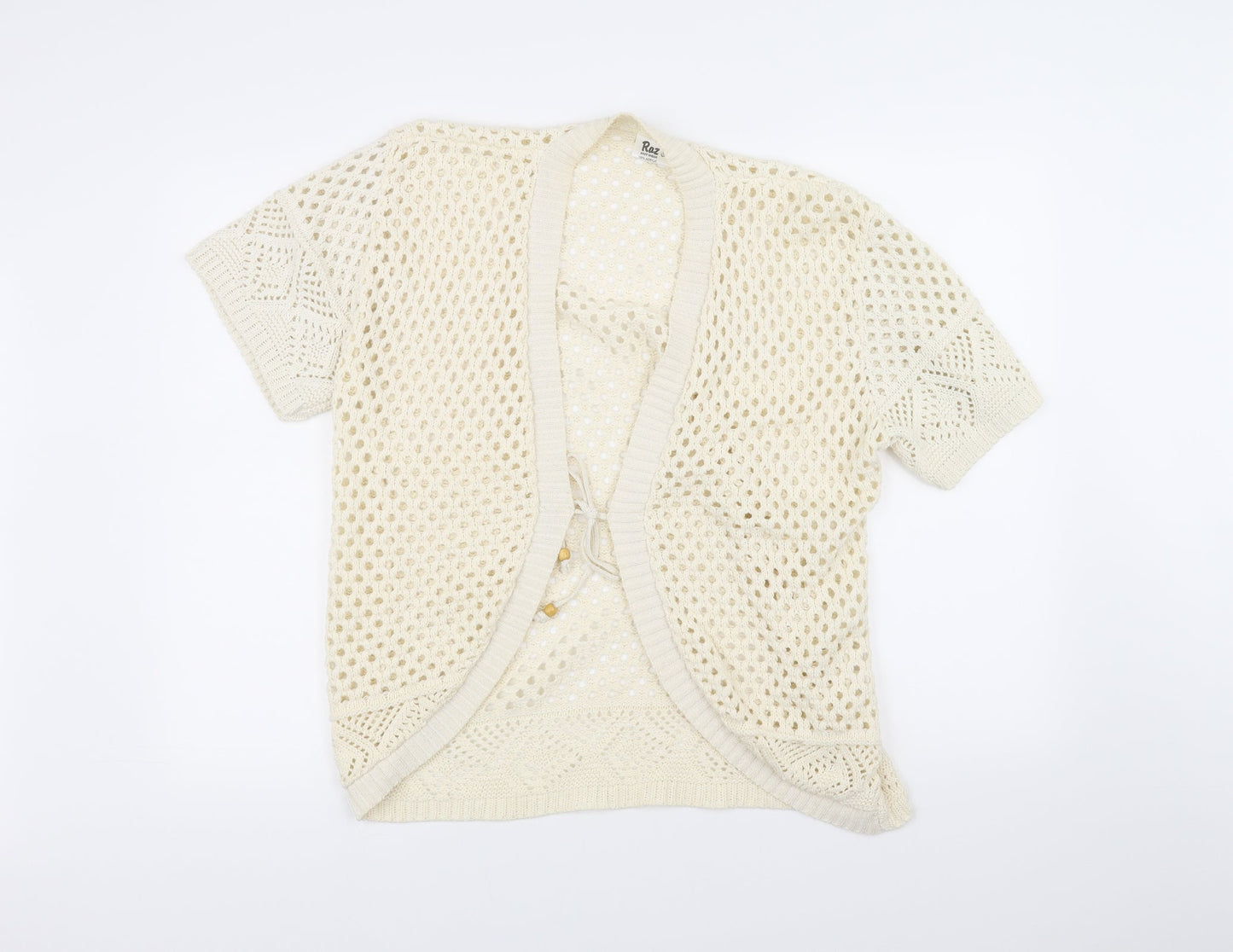 raz Womens White  Knit Cardigan Jumper One Size