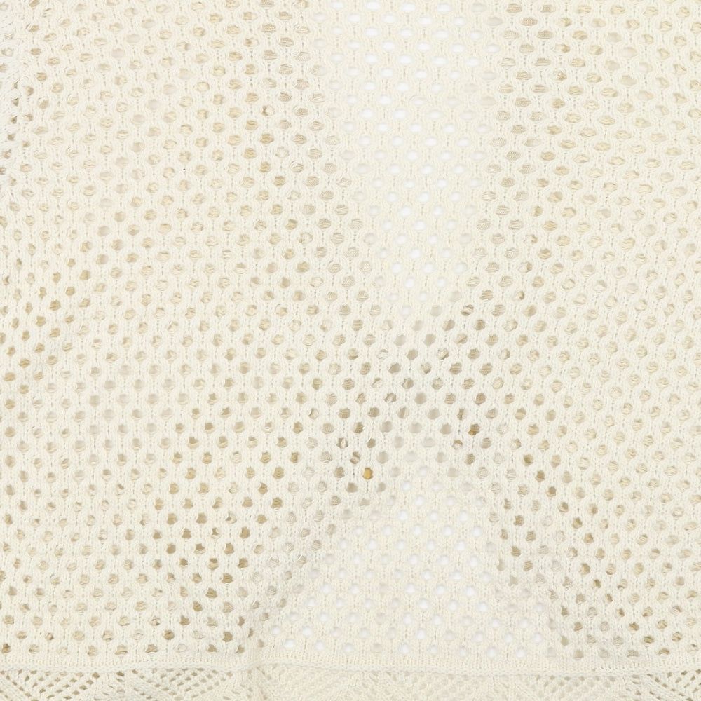 raz Womens White  Knit Cardigan Jumper One Size