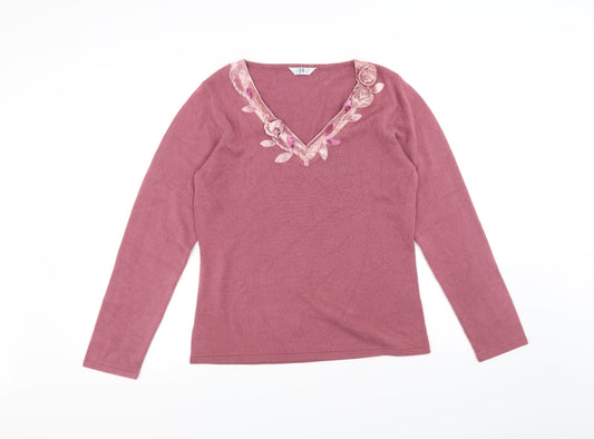 Joanna Hope Womens Pink   Pullover Jumper Size 12