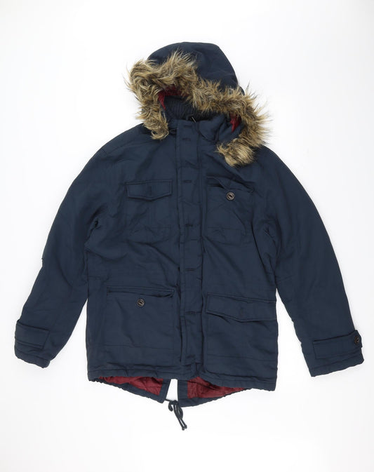 George Womens Blue   Parka Coat Size M