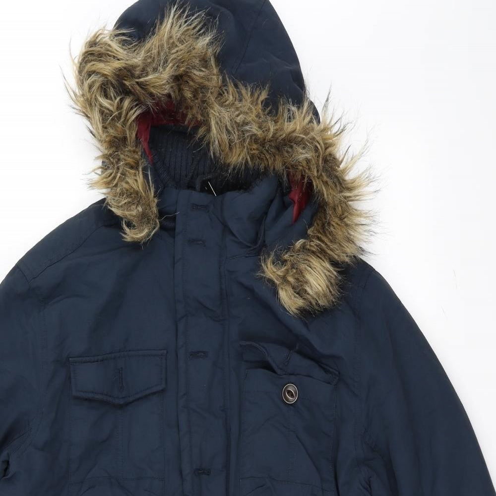 George Womens Blue   Parka Coat Size M