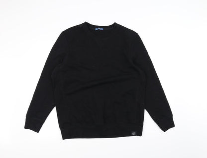 Avenue Mens Black   Pullover Jumper Size L