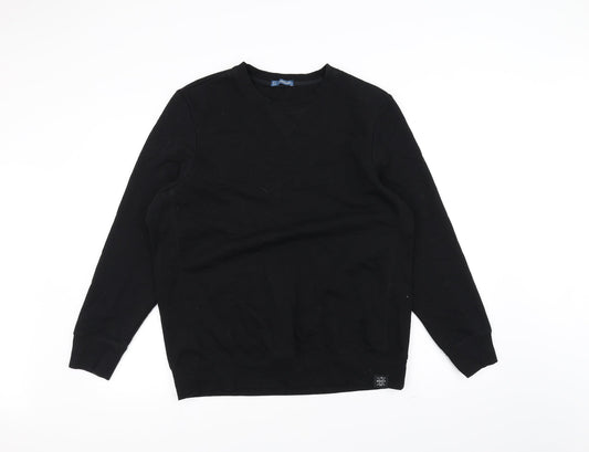 Avenue Mens Black   Pullover Jumper Size L