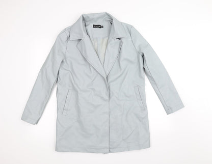 Womens UK Size 6 PRETTYLITTLETHING Grey Overcoat