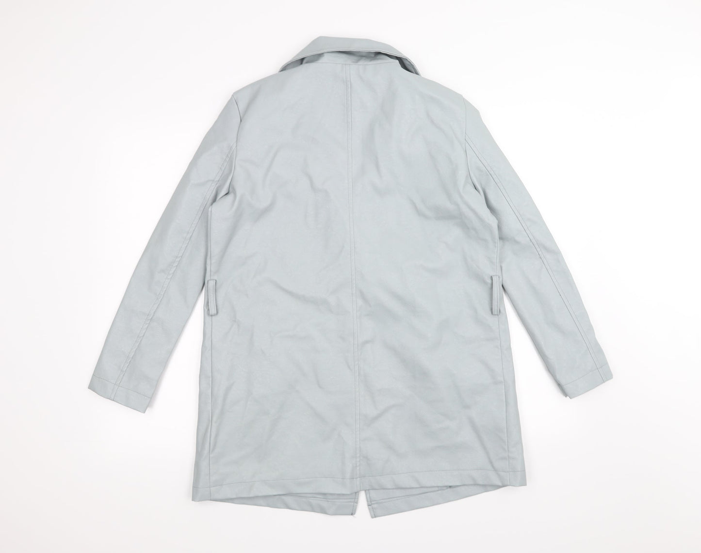 Womens UK Size 6 PRETTYLITTLETHING Grey Overcoat