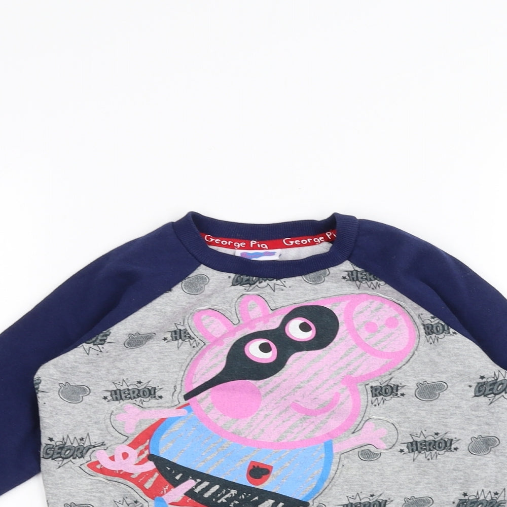 Tu Girls Grey   Pullover Jumper Size 2-3 Years