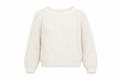 Next Womens White  Knit Pullover Jumper Size M