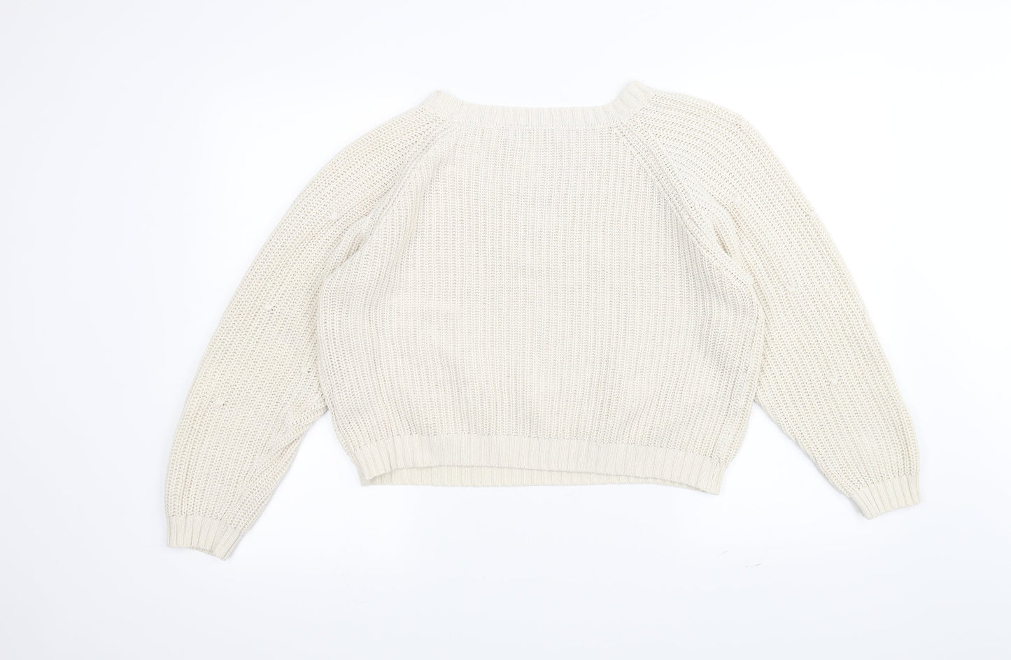 NEXT Womens White  Knit Pullover Jumper Size M
