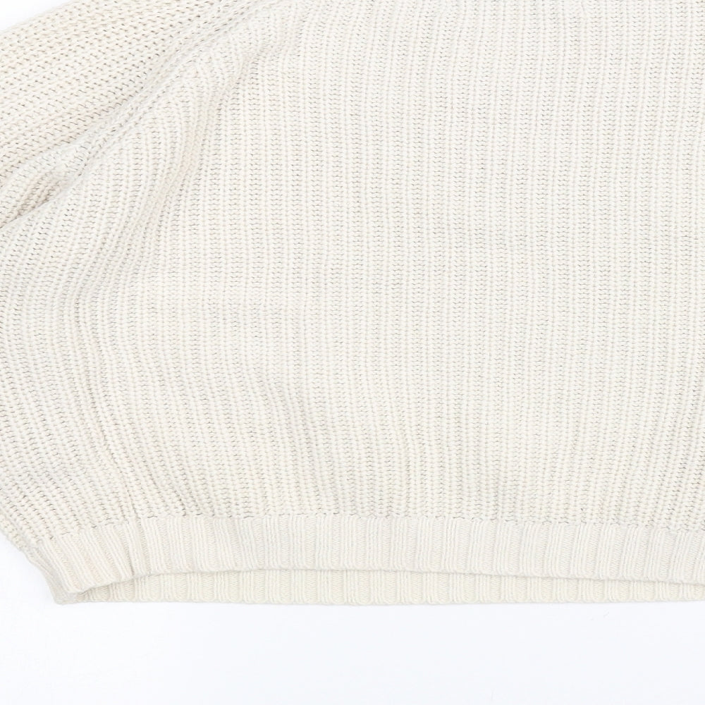 NEXT Womens White  Knit Pullover Jumper Size M