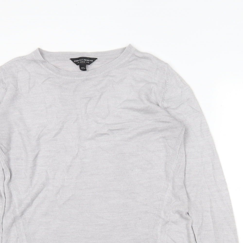 Dorothy Perkins Womens Grey   Tunic Jumper Size 12