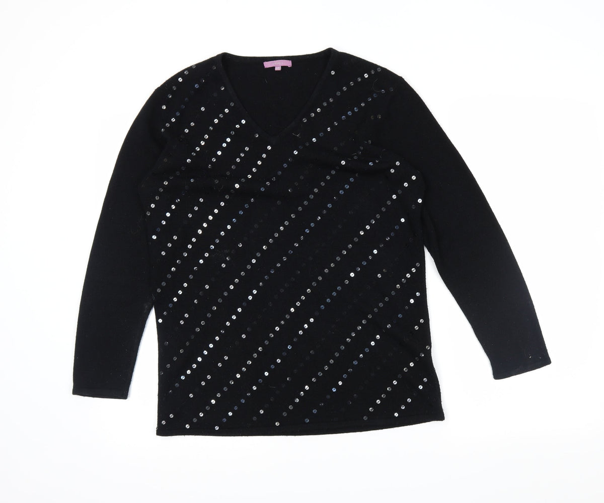 Alibi Womens Black   Tunic Jumper Size 10