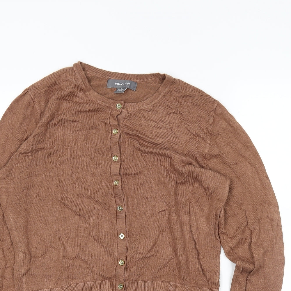 Primark Womens Brown   Cardigan Jumper Size M