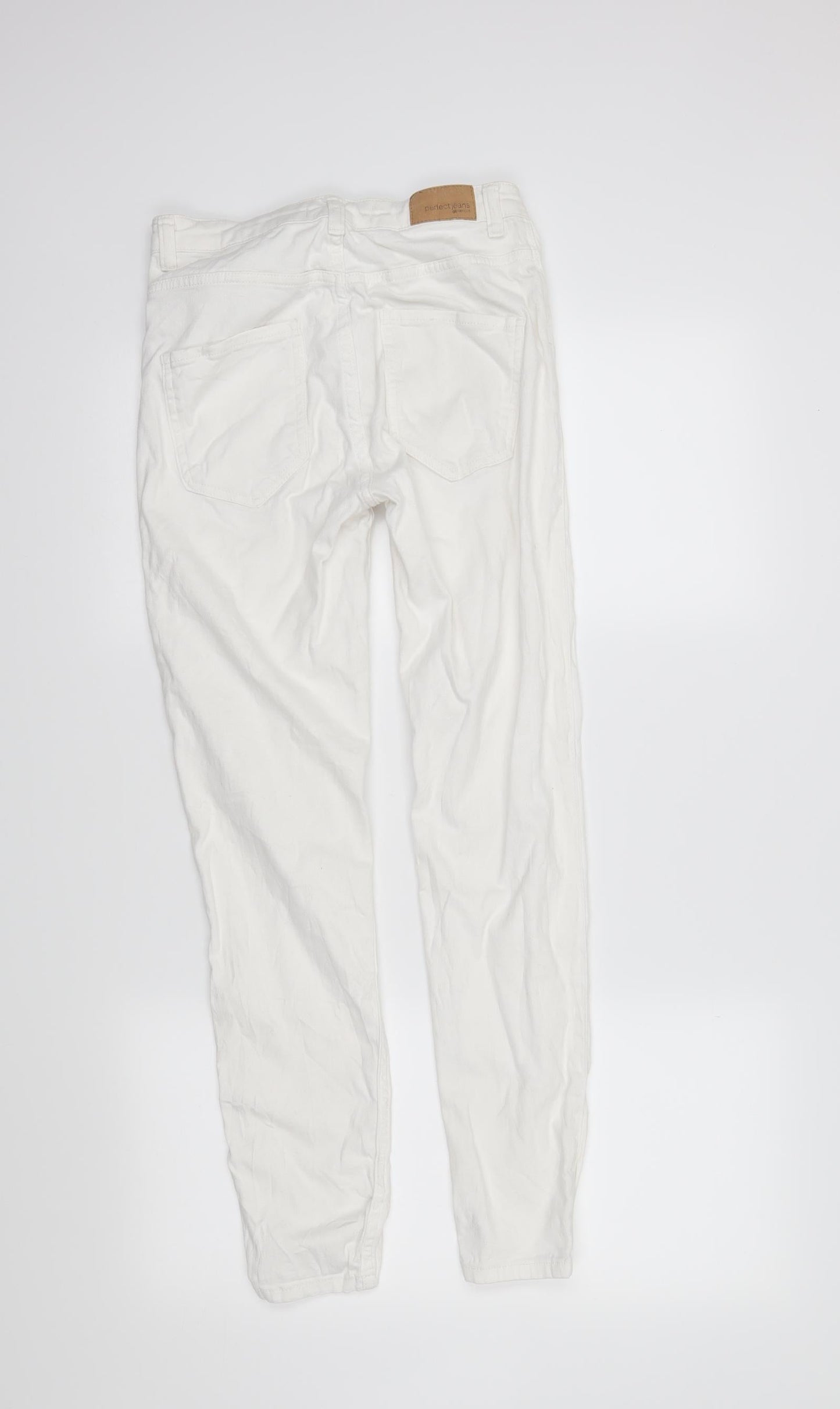 Womens UK Size M molly Regular Fit Skinny White Jeans