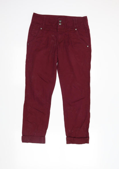 onlly Womens Red   Cropped Jeans Size 34 in L25 in