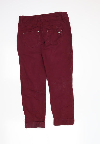 onlly Womens Red   Cropped Jeans Size 34 in L25 in