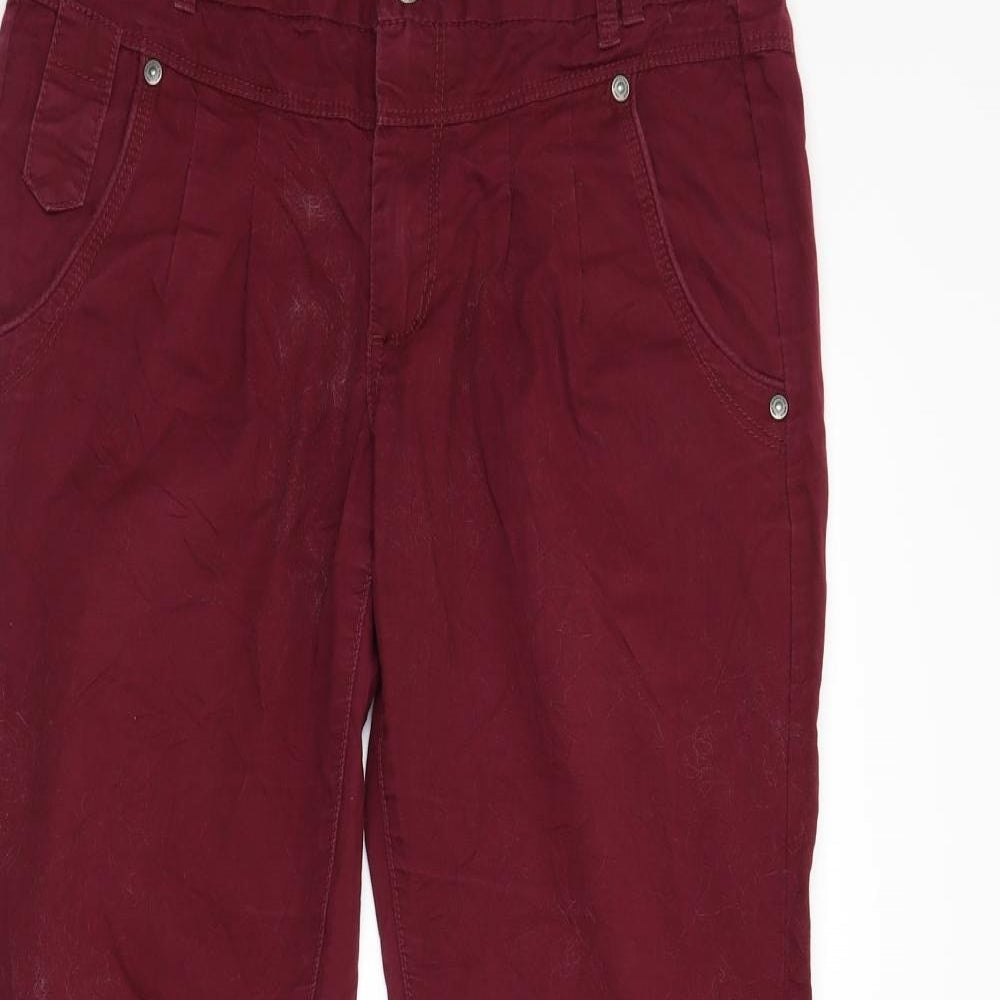 onlly Womens Red   Cropped Jeans Size 34 in L25 in