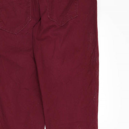 onlly Womens Red   Cropped Jeans Size 34 in L25 in
