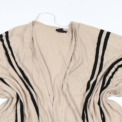 H&M Womens Brown Striped  Wrap Jumper One Size