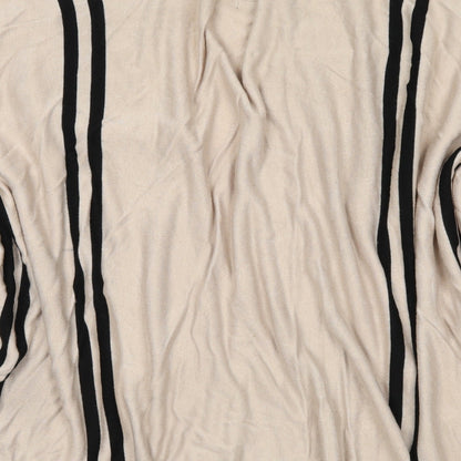 H&M Womens Brown Striped  Wrap Jumper One Size