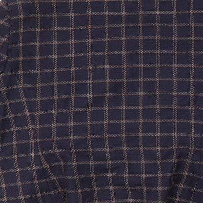 EWM Womens Blue Check  Jacket Suit Jacket Size 14