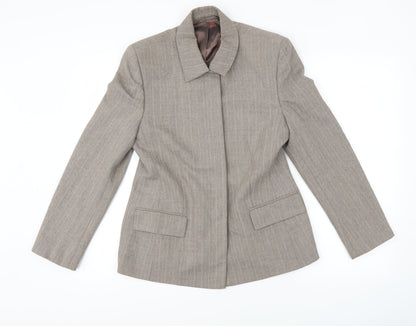 NEXT Womens Grey Herringbone  Jacket Suit Jacket Size 12