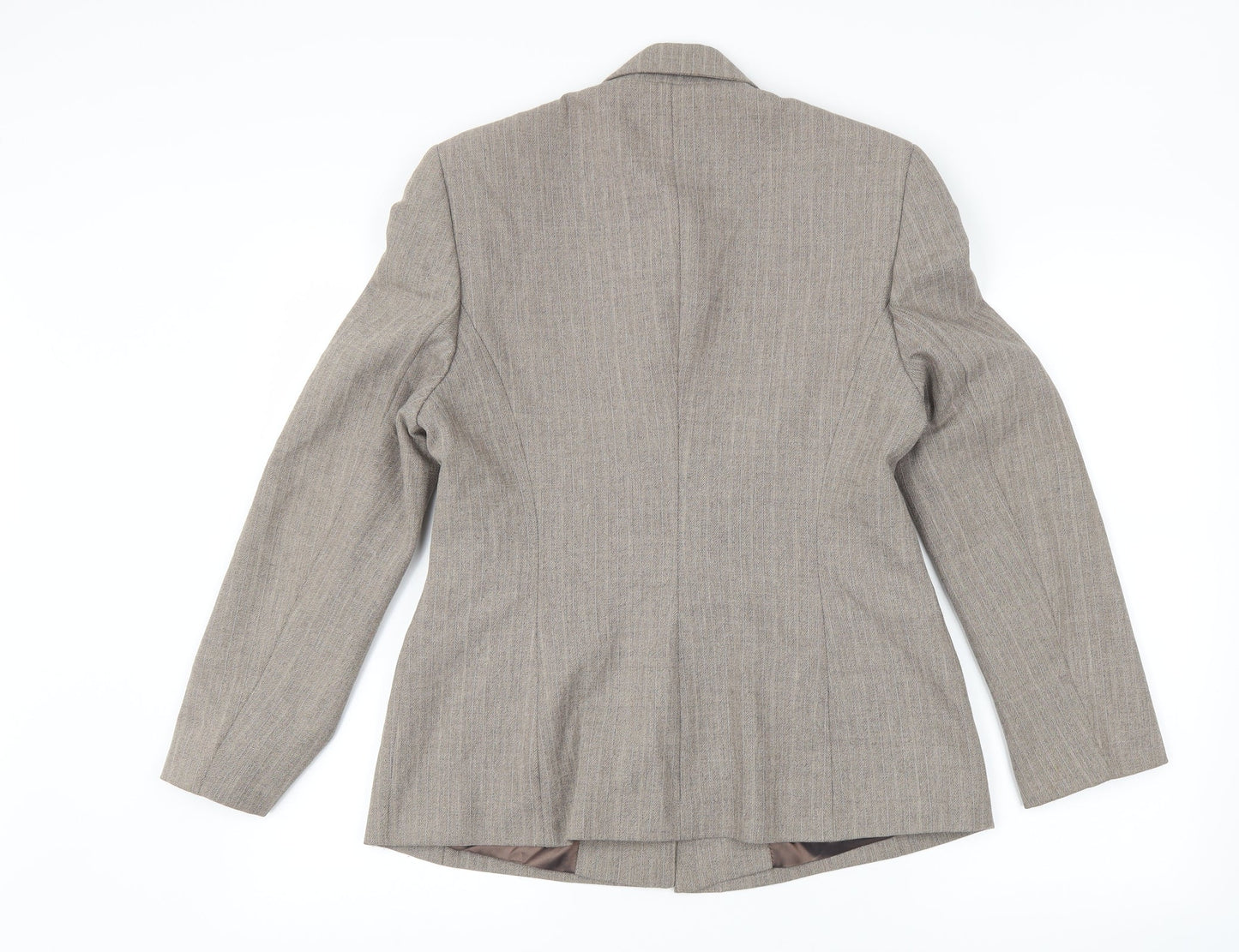 NEXT Womens Grey Herringbone  Jacket Suit Jacket Size 12