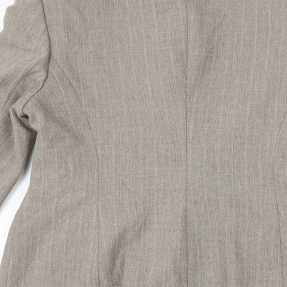 NEXT Womens Grey Herringbone  Jacket Suit Jacket Size 12