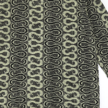 snuggles Womens Black Geometric  Jacket Coatigan Size L