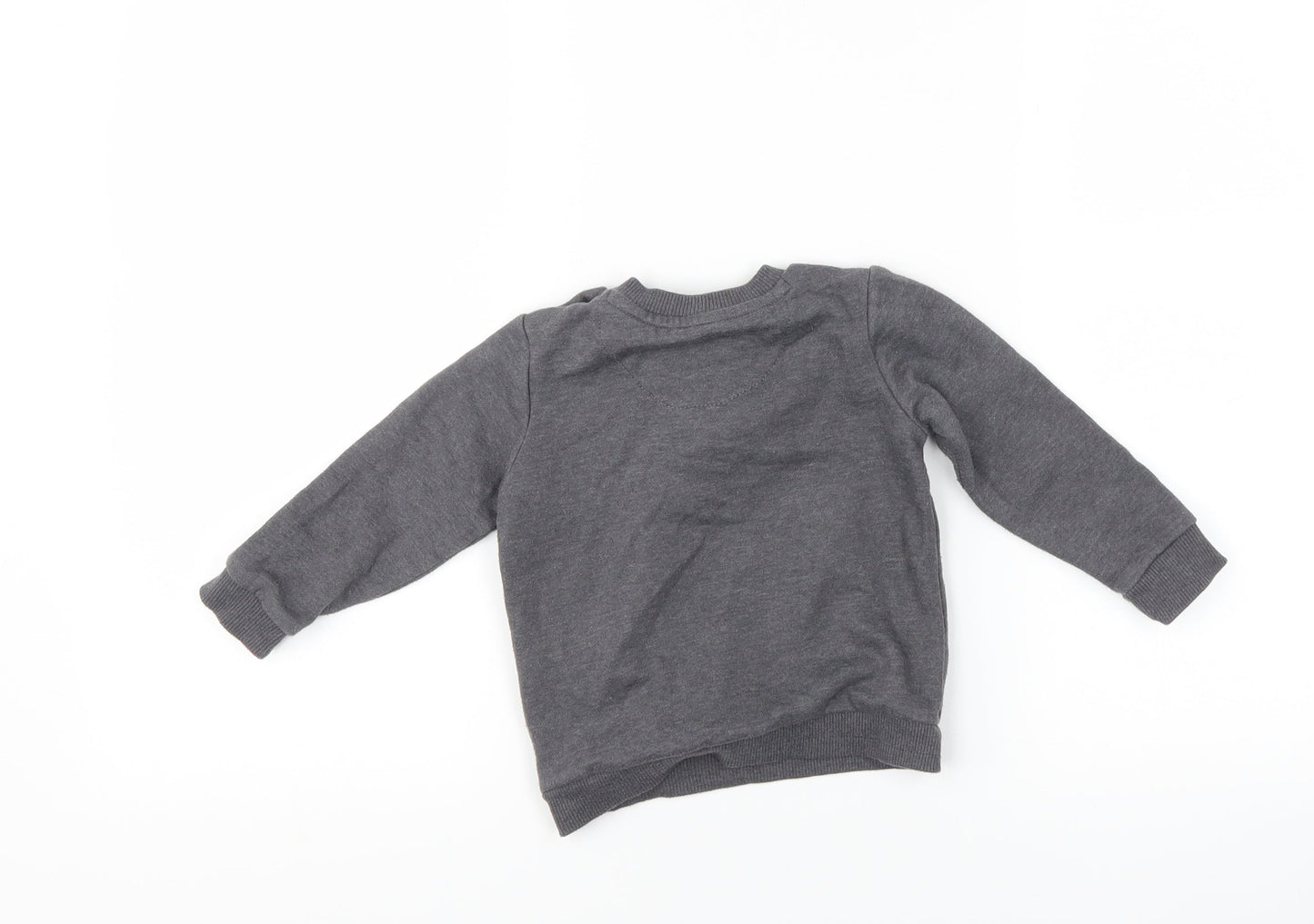 F&F Girls Grey   Pullover Jumper Size 9-12 Months  - penguin