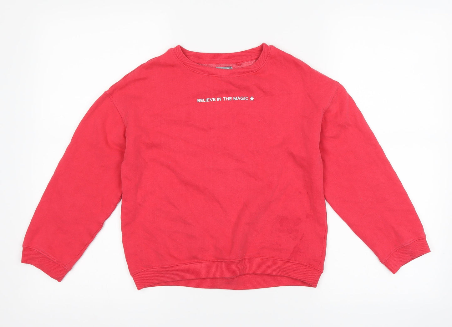 NEXT Girls Pink   Pullover Sweatshirt Size 10 Years  - Believe in Magic