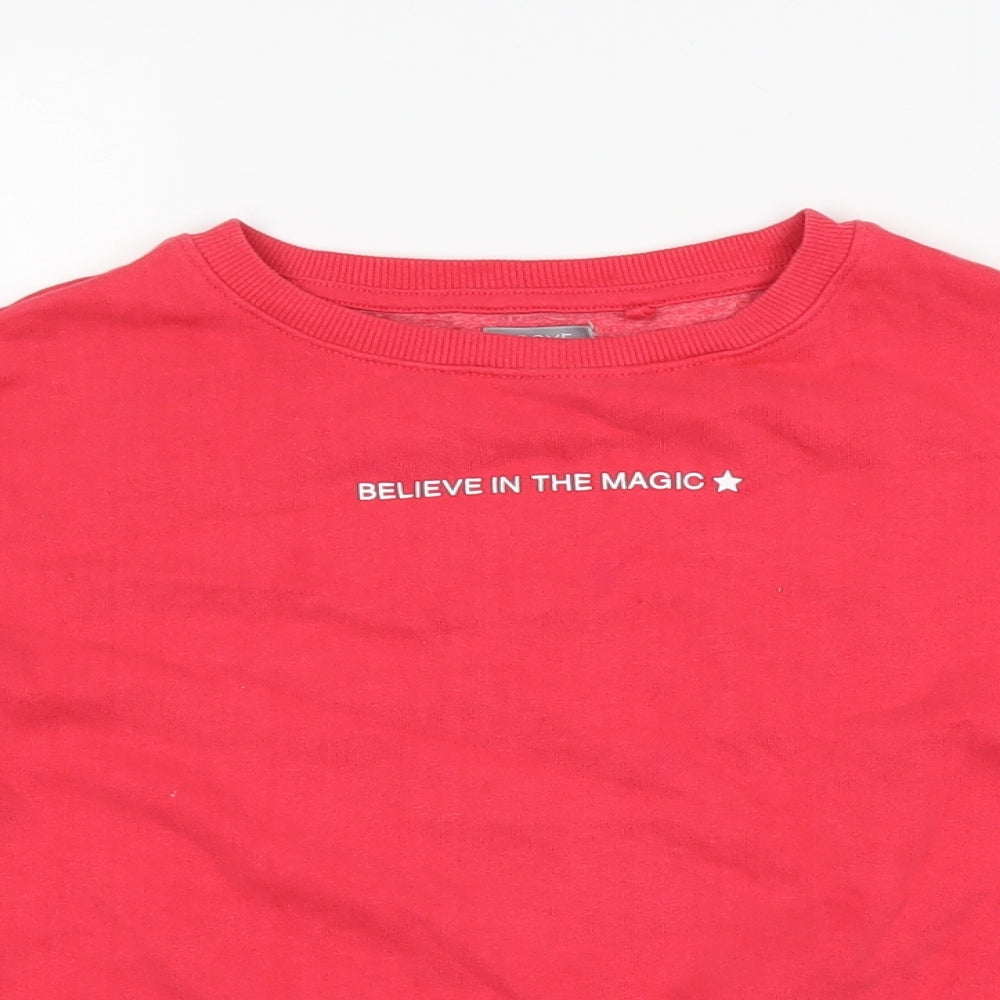 NEXT Girls Pink   Pullover Sweatshirt Size 10 Years  - Believe in Magic