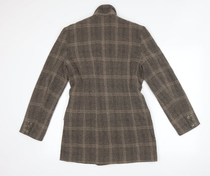 Wallis Womens Brown Check  Jacket Suit Jacket Size 8