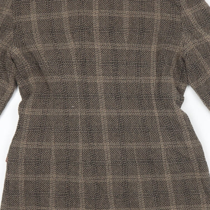 Wallis Womens Brown Check  Jacket Suit Jacket Size 8