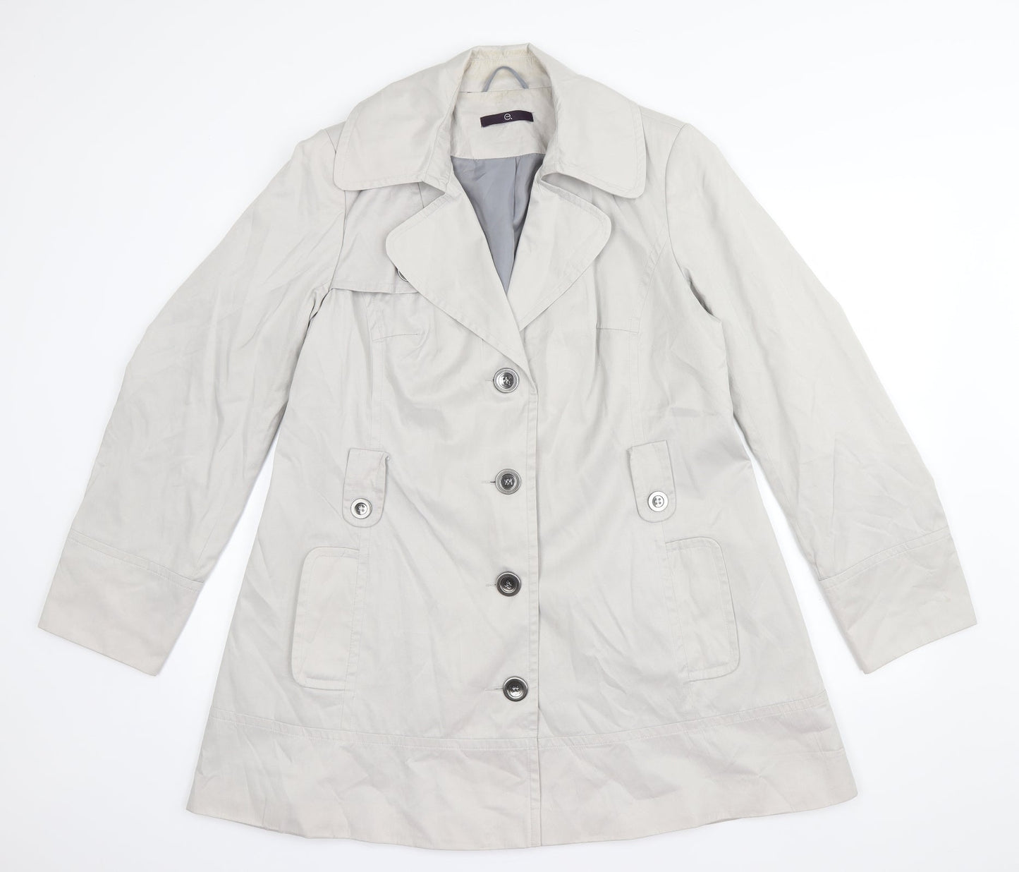 Evans Womens Grey   Overcoat Coat Size 16