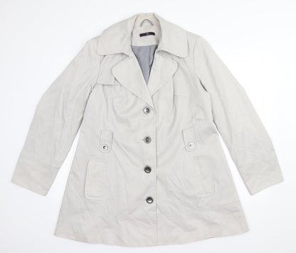 Evans Womens Grey   Overcoat Coat Size 16