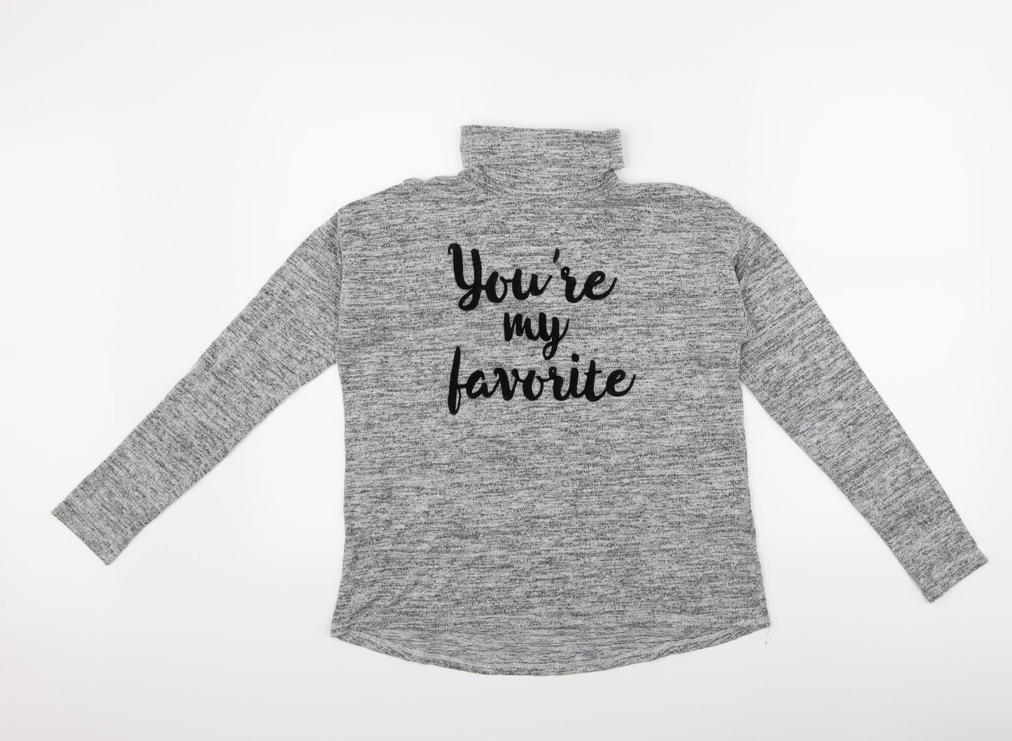 H&M Girls Grey   Pullover Sweatshirt Size 14 Years