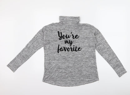 H&M Girls Grey   Pullover Sweatshirt Size 14 Years