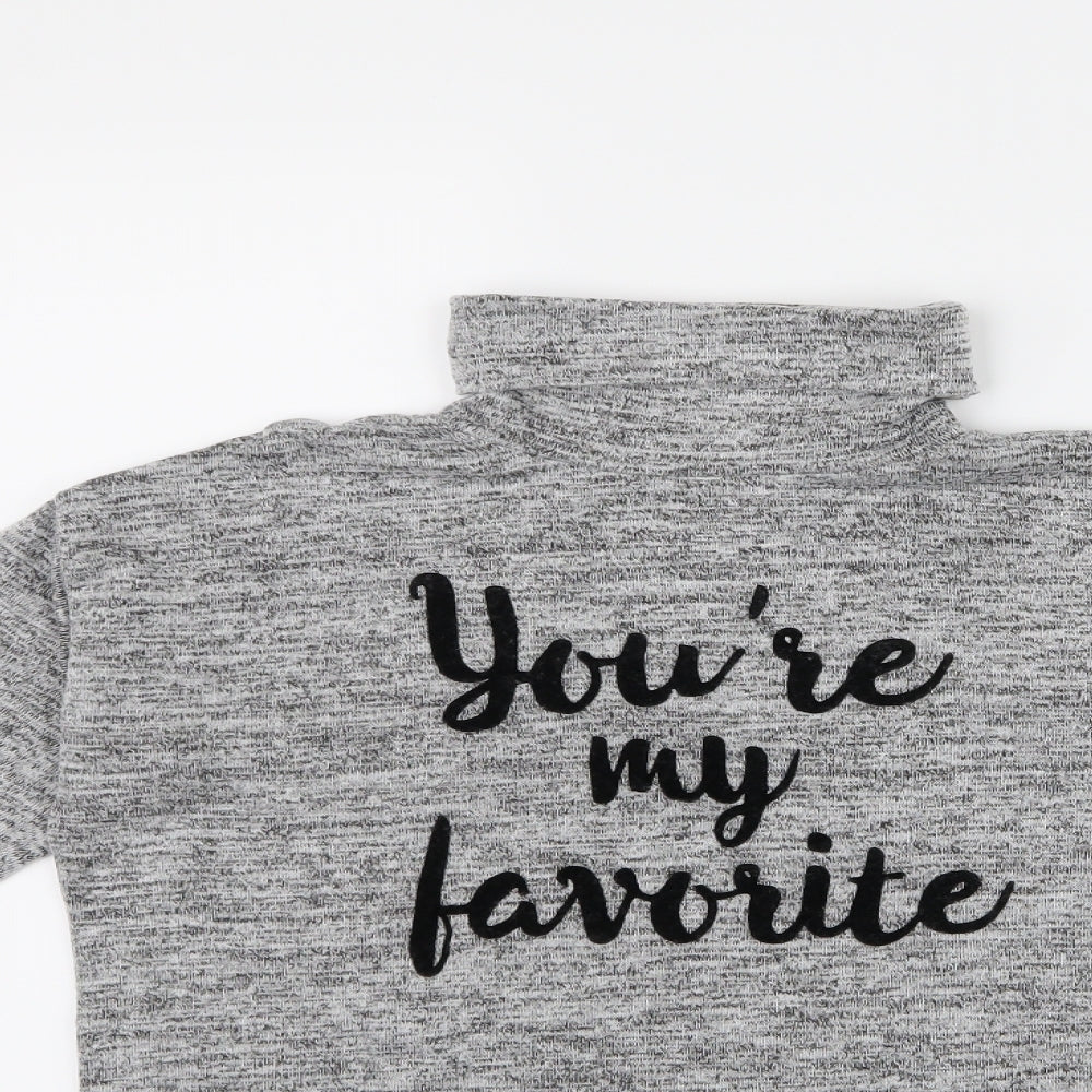 H&M Girls Grey   Pullover Sweatshirt Size 14 Years