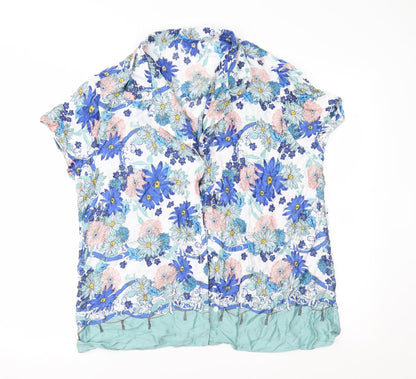 Womens UK Size 16 Preworn Blue Basic Blouse