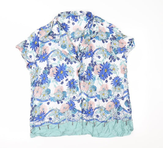 Womens UK Size 16 Preworn Blue Basic Blouse