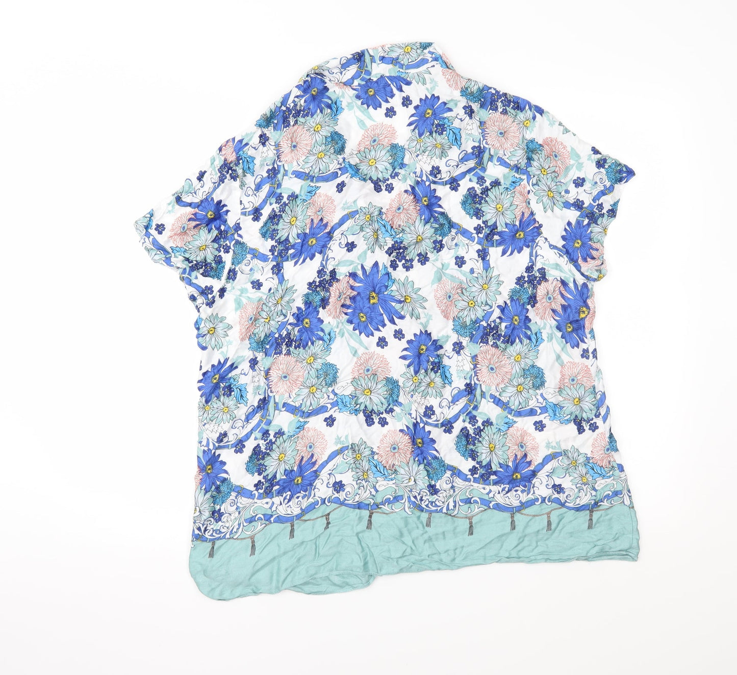 Womens UK Size 16 Preworn Blue Basic Blouse