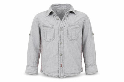 Rebel Boys Grey Striped  Basic Button-Up Size 2-3 Years