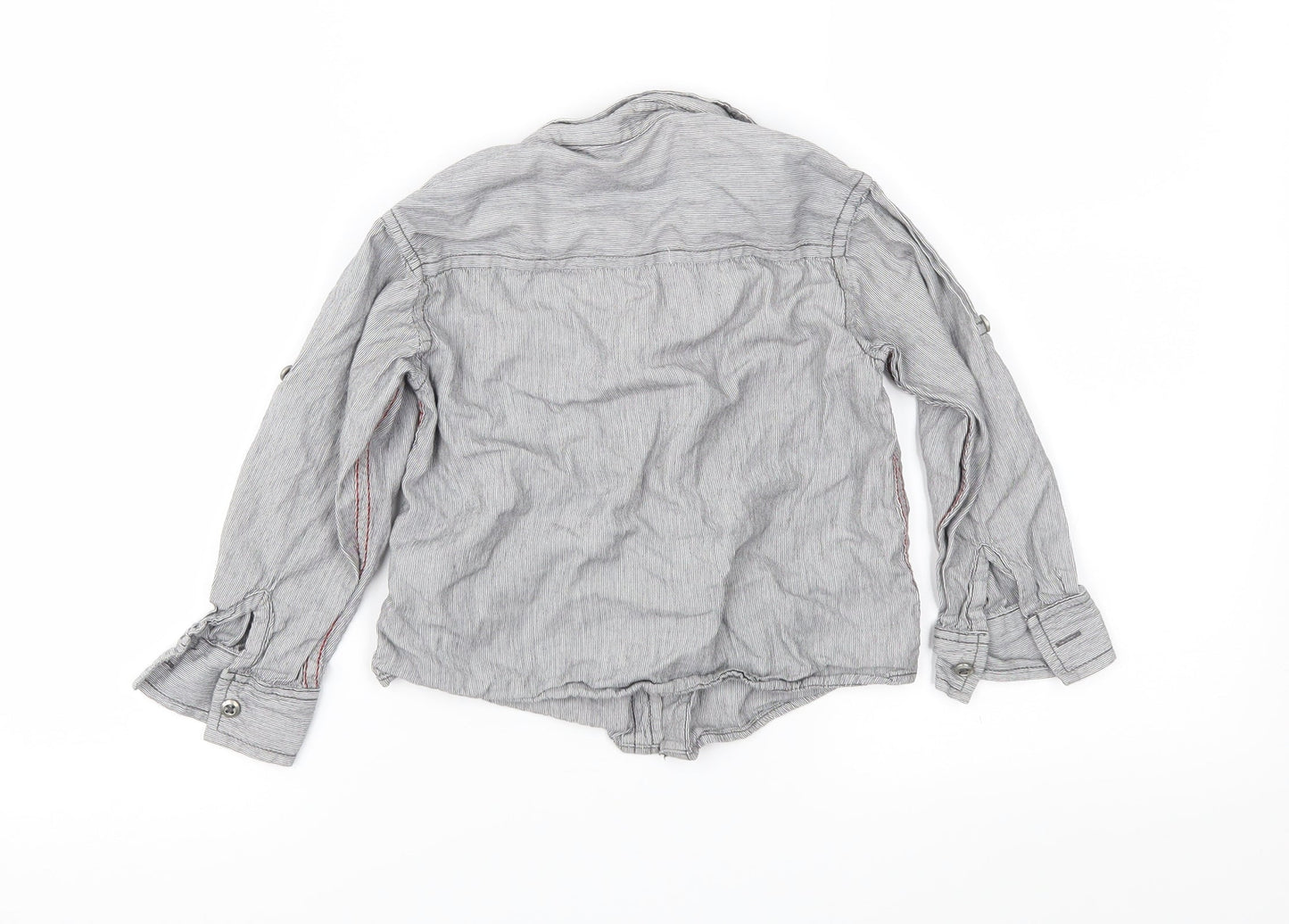 Rebel Boys Grey Striped  Basic Button-Up Size 2-3 Years